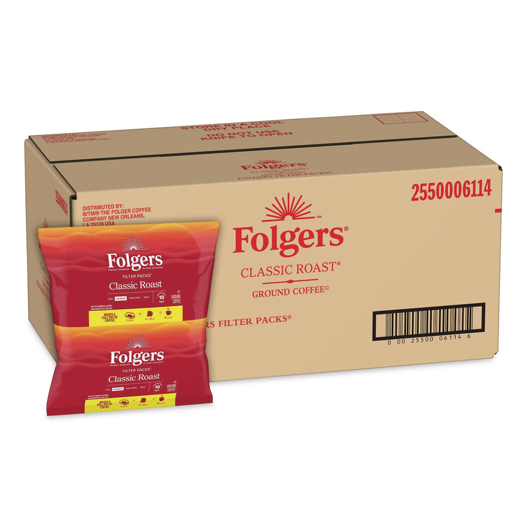 Coffee Filter Packs, Classic Roast, .9oz, 160/Carton