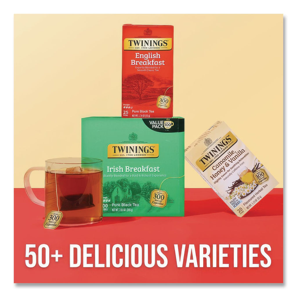 Tea Bags, English Breakfast, 1.76 oz, 25/Box