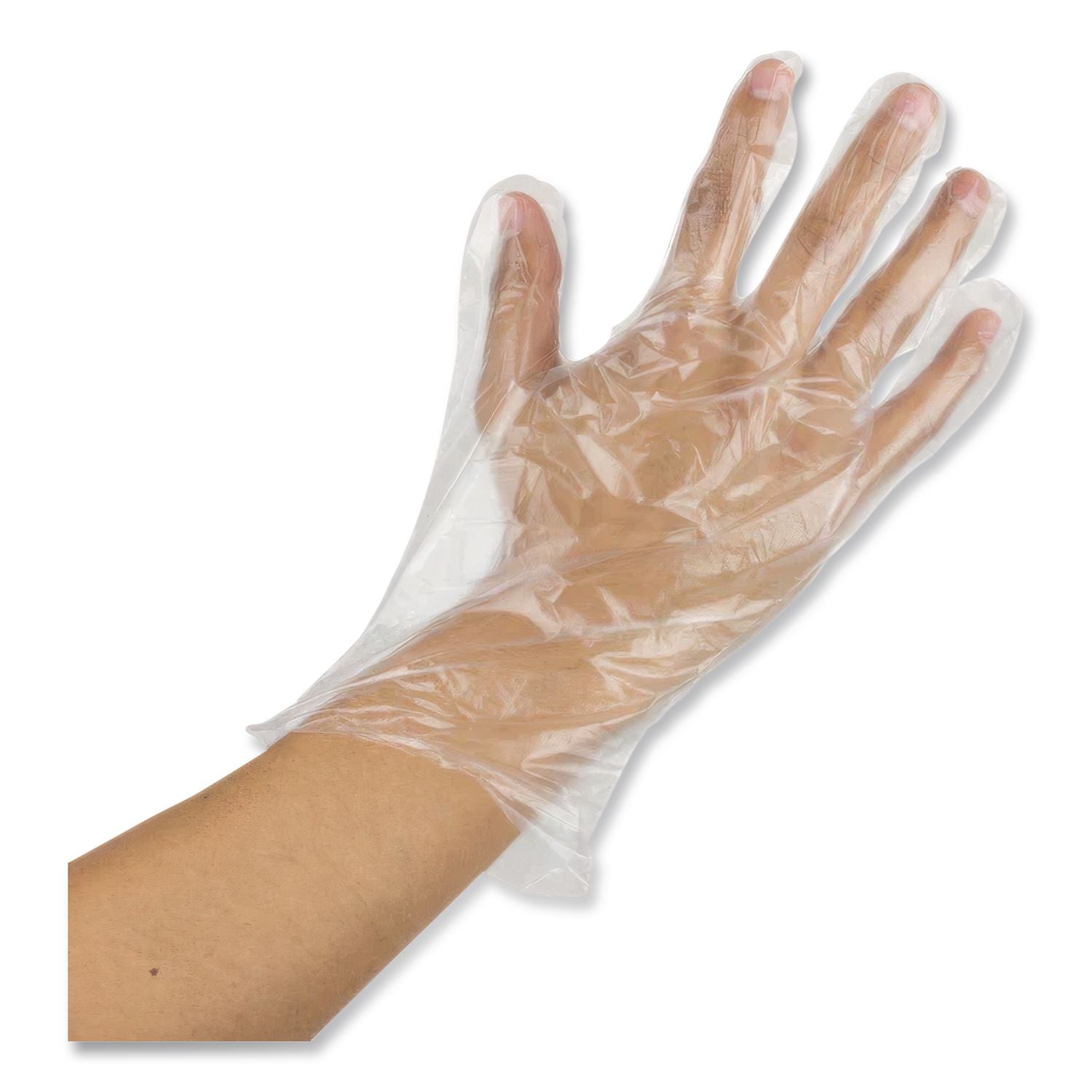 EconoFit Plus Powder-Free Polyethylene Gloves, Medium, Clear, 200/Pack, 10 Packs/Carton