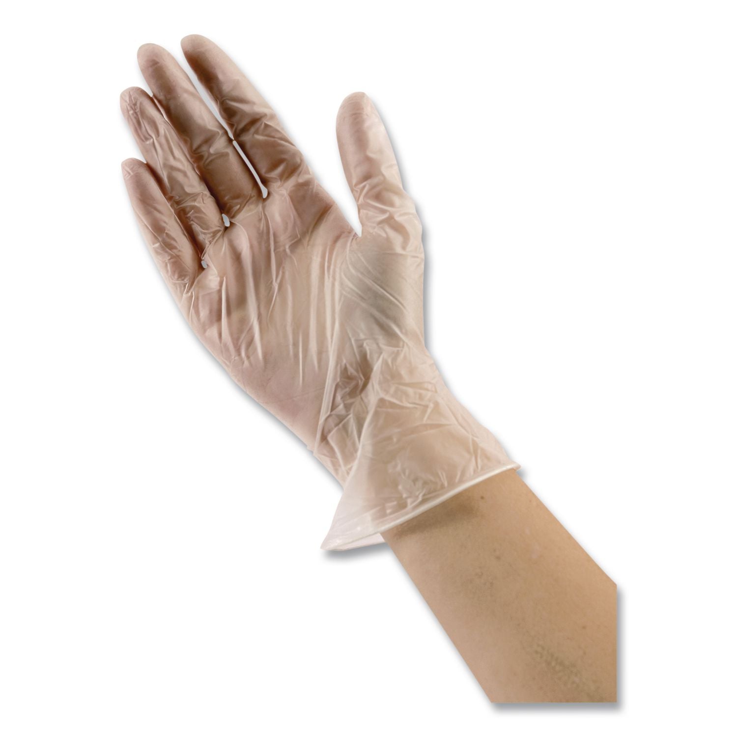 V5101 Series Latex-Free Powdered Vinyl Gloves, 3 mil, Small, Clear, 100/Box