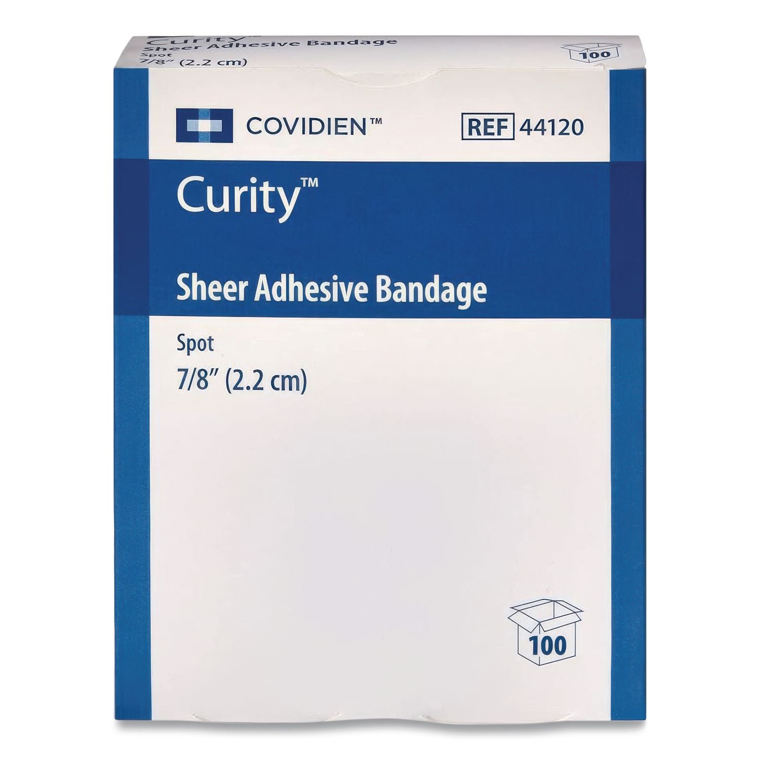 Sheer Plastic Adhesive Bandages, Round Spot, 0.88 x 0.88, Clear, 100/Box