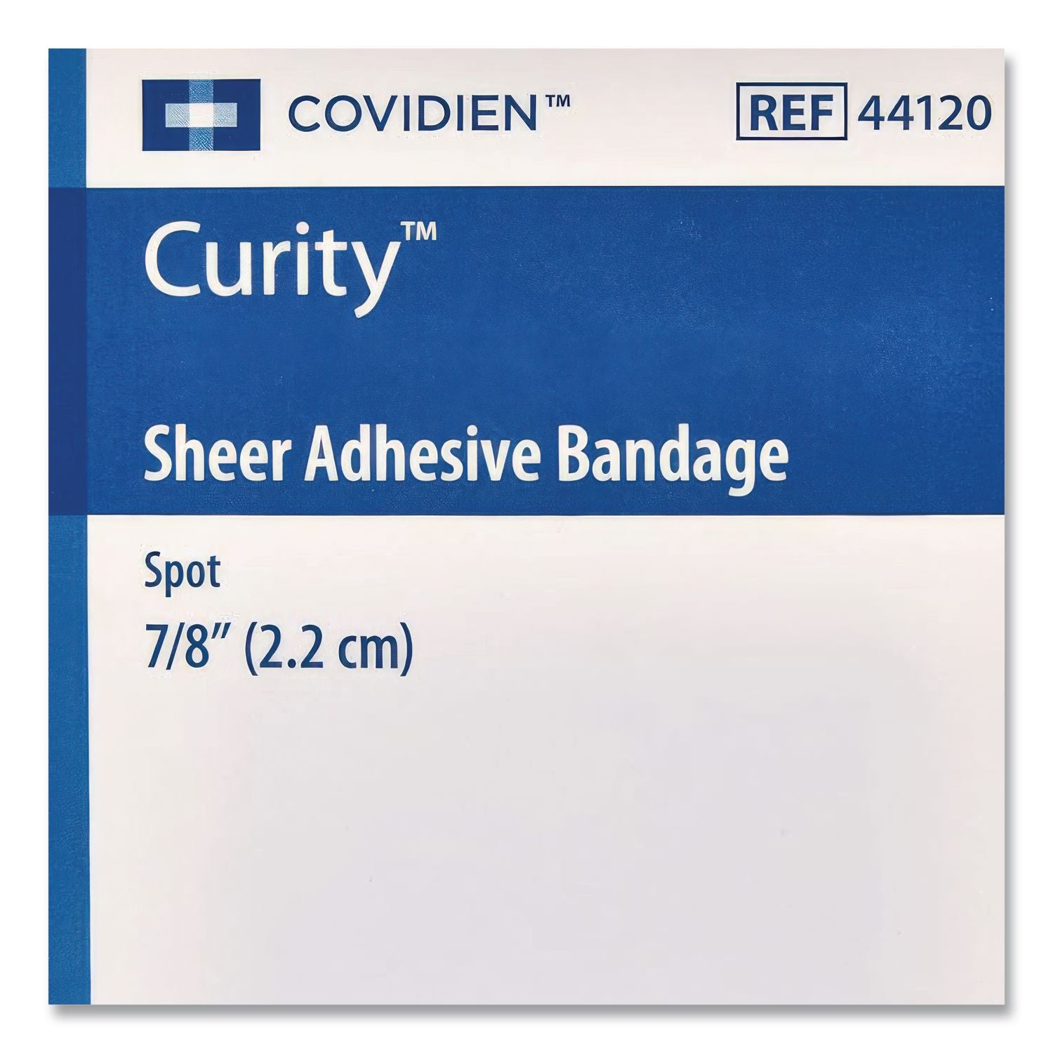 Sheer Plastic Adhesive Bandages, Round Spot, 0.88 x 0.88, Clear, 100/Box