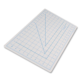 Self-Healing Cutting Mat, Nonslip Bottom, 1" Grid, 18 x 24, Gray