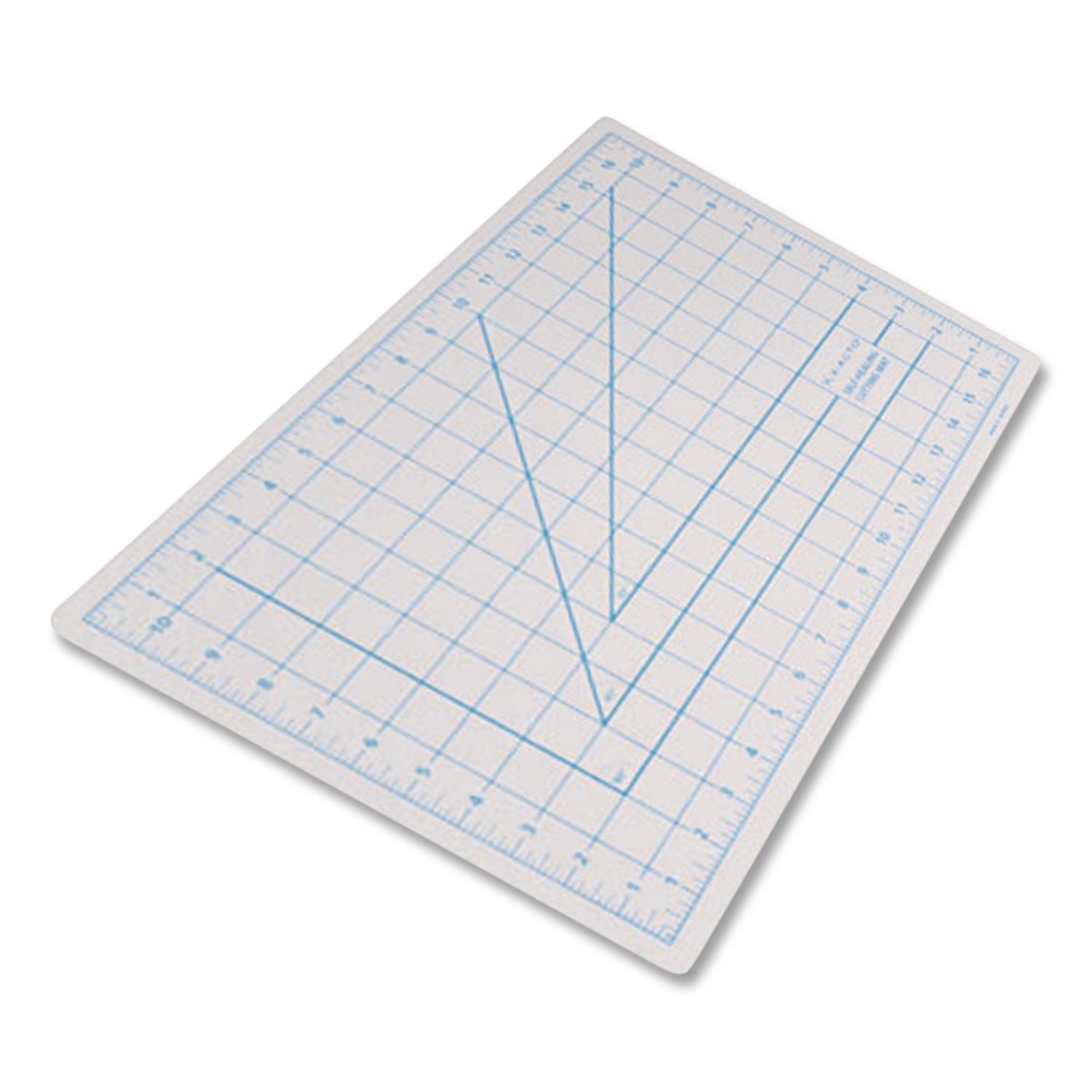 Self-Healing Cutting Mat, Nonslip Bottom, 1" Grid, 18 x 24, Gray