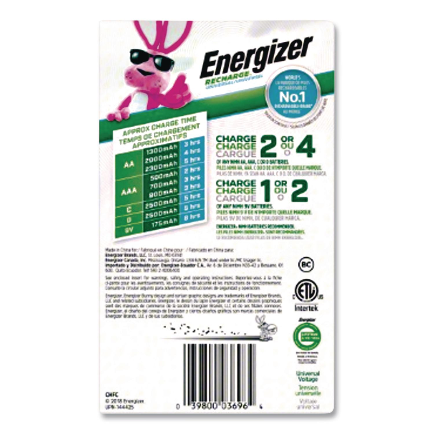Family Battery Charger, Multiple Battery Sizes