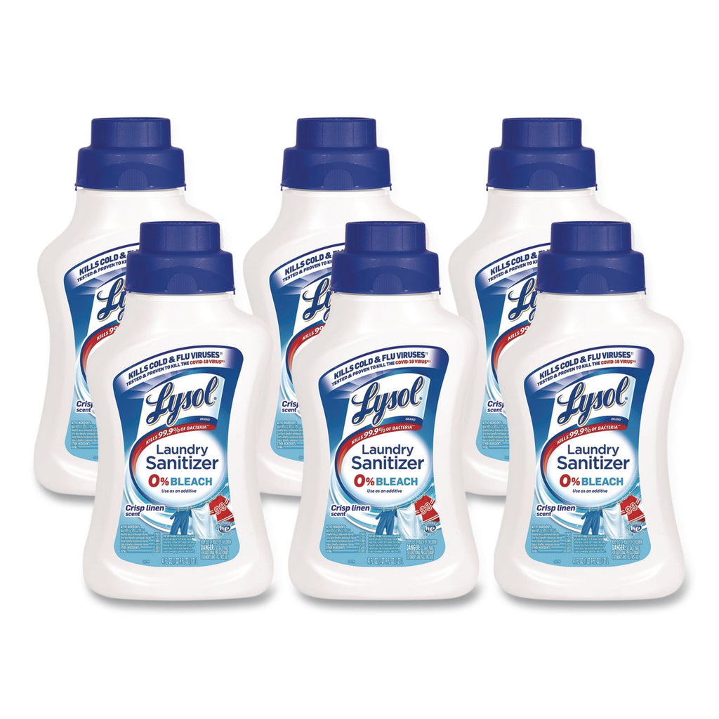 Laundry Sanitizer, Liquid, Crisp Linen, 41 oz, 6/Carton