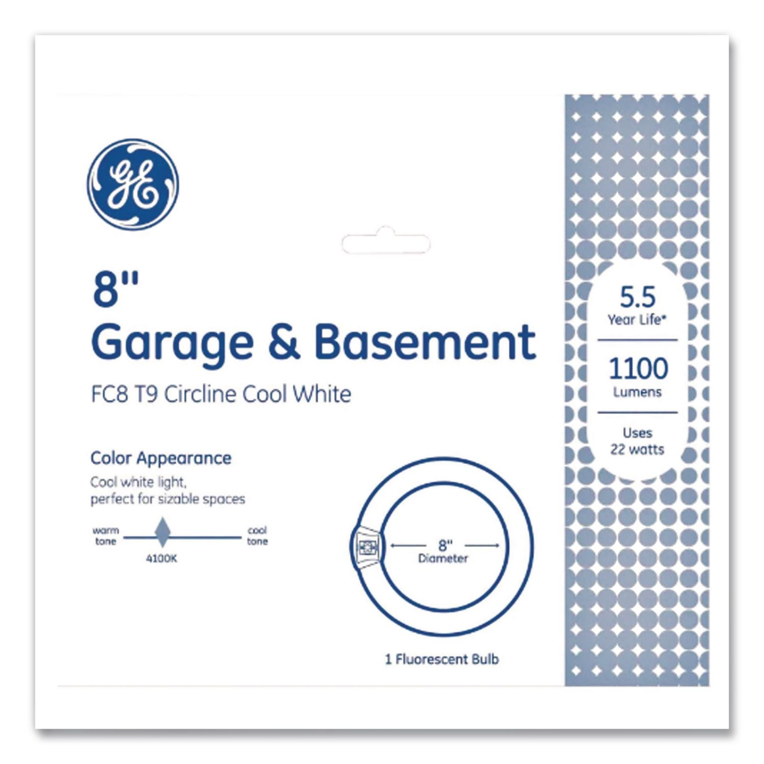 T9 Circline Garage and Basement Fluorescent Bulb, 22 W, Cool White