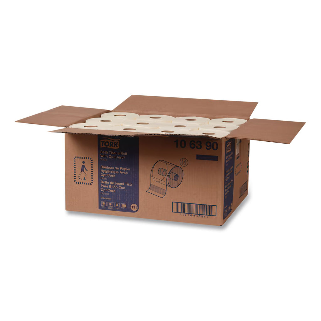 Premium Bath Tissue Roll with OptiCore, Septic Safe, 2-Ply, White, 800 Sheets/Roll, 36/Carton