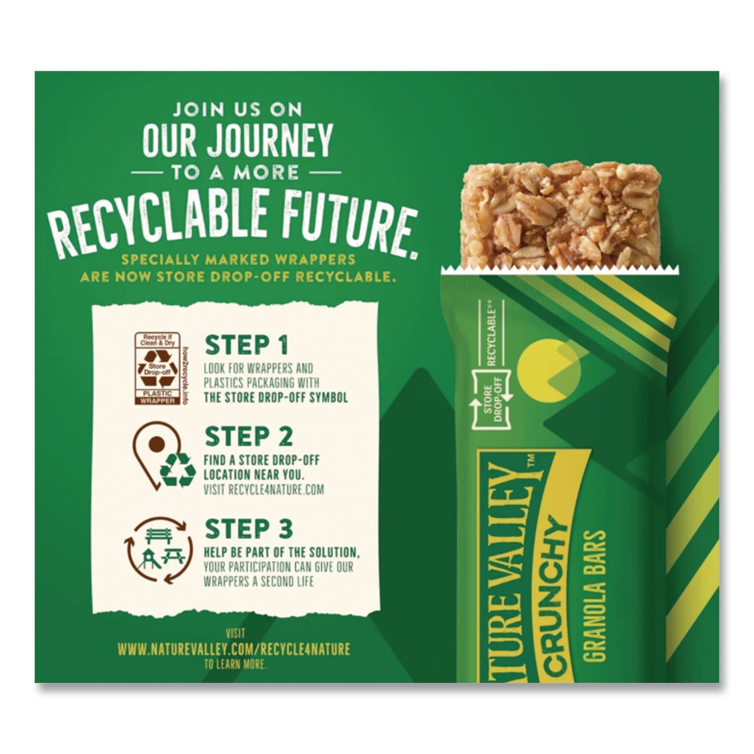 Granola Bars, Crunchy Oats and Honey, 1.5 oz Pouch, 28/Box