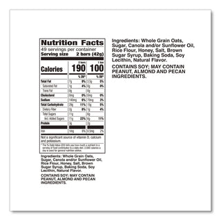 Granola Bars, Oats'n Honey Cereal, 1.5 oz Bar, 18/Box