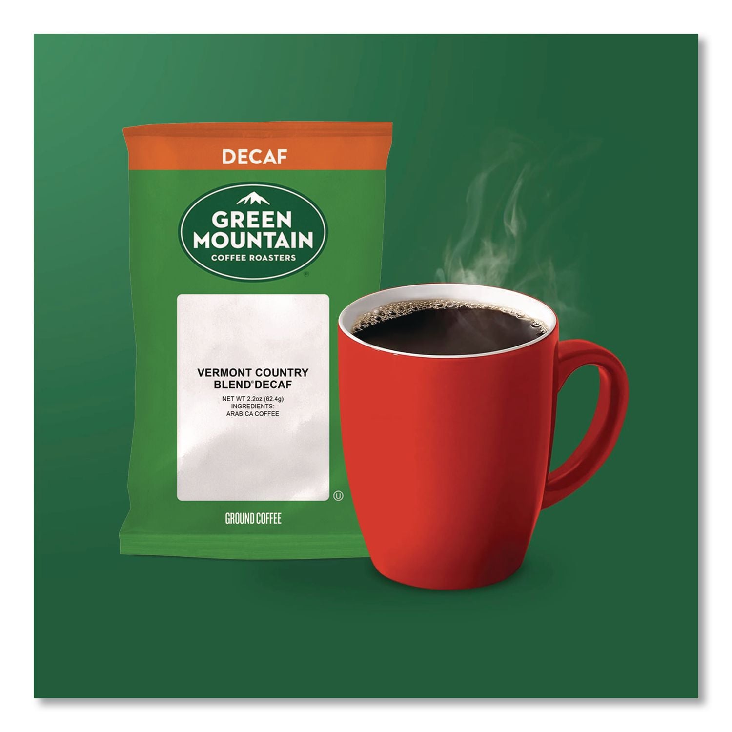 Vermont Country Blend Decaf Coffee Fraction Packs, 2.2oz, 50/Carton