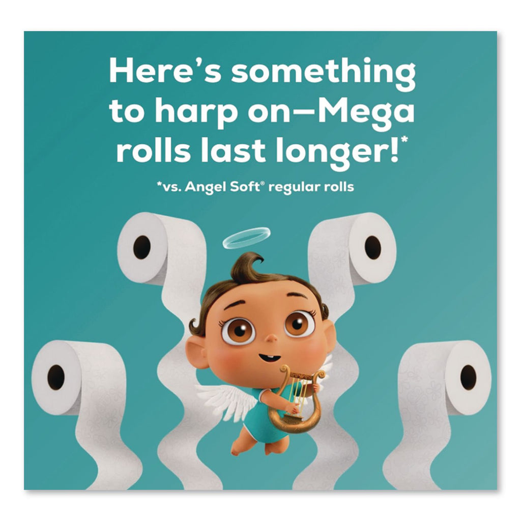Mega Toilet Paper, Septic Safe, 2-Ply, White, 320 Sheets/Roll, 16 Rolls/Pack