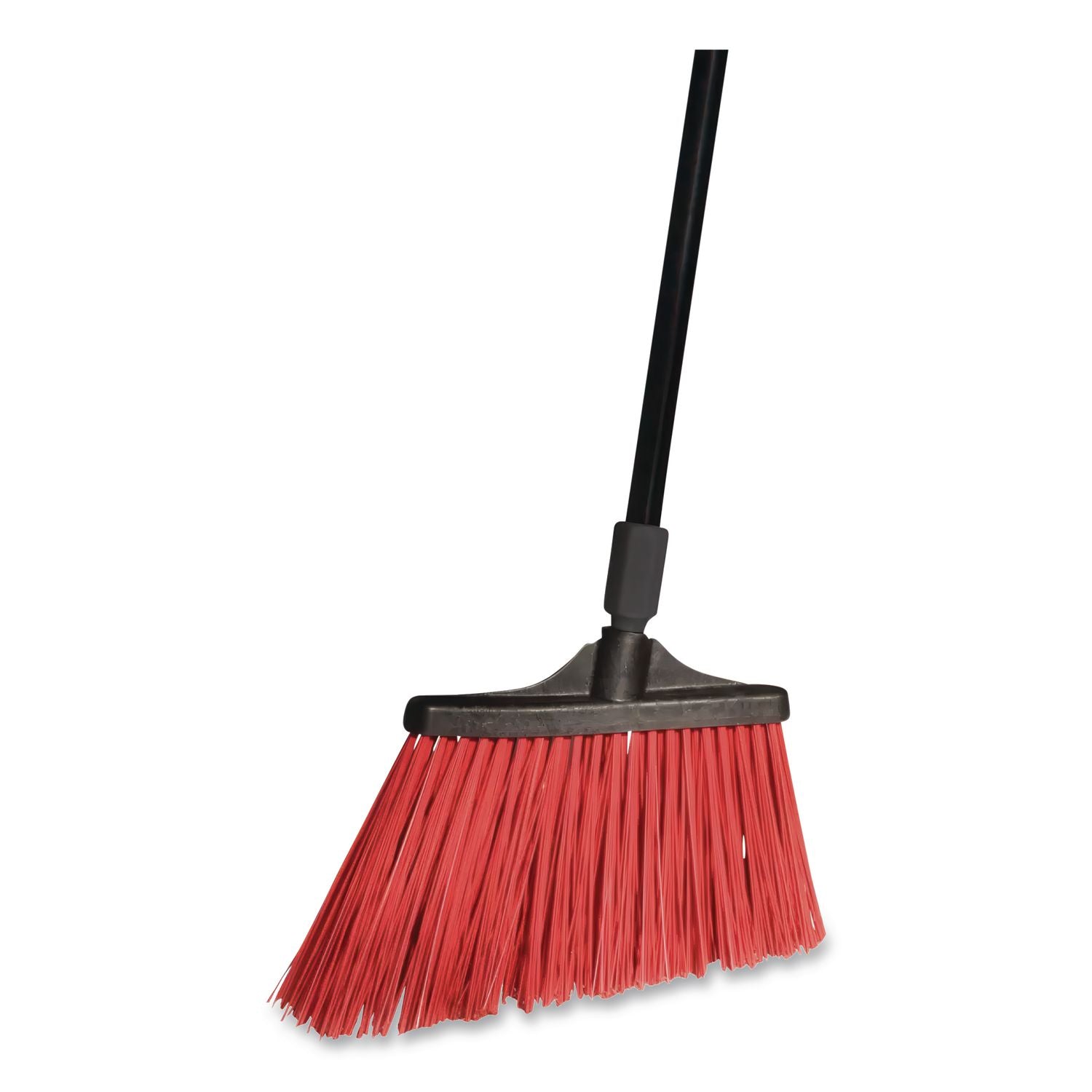 MaxiStrong Angle Broom, 56" Handle, Black, 6/Carton