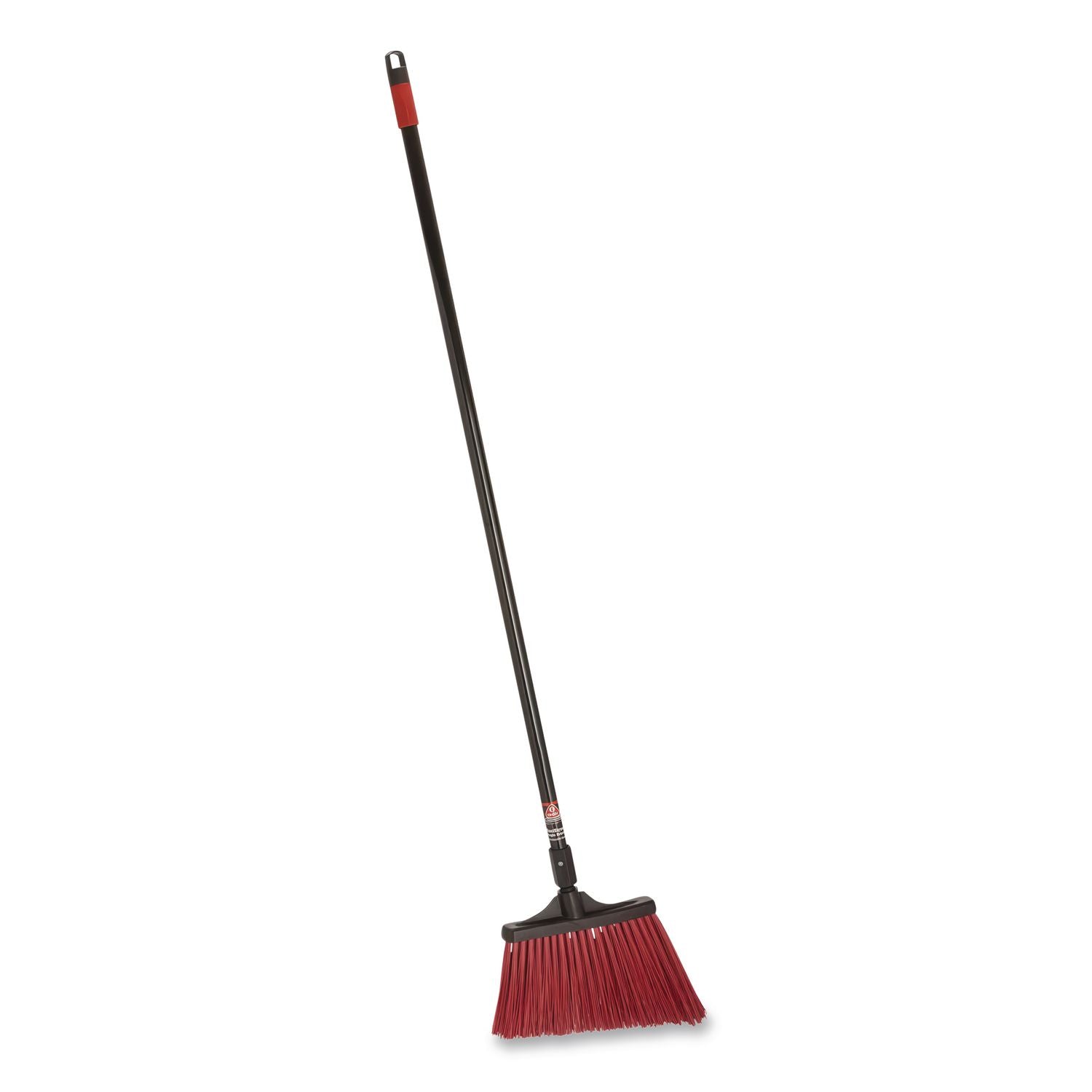MaxiStrong Angle Broom, 56" Handle, Black, 6/Carton