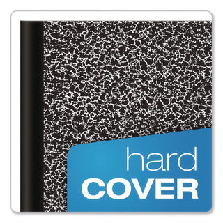 Oxford Tops College-ruled Composition Notebook - 80 Sheets - Stitched - 7 7/8" x 10" - White Paper - Black Marble Cover - 1 Each