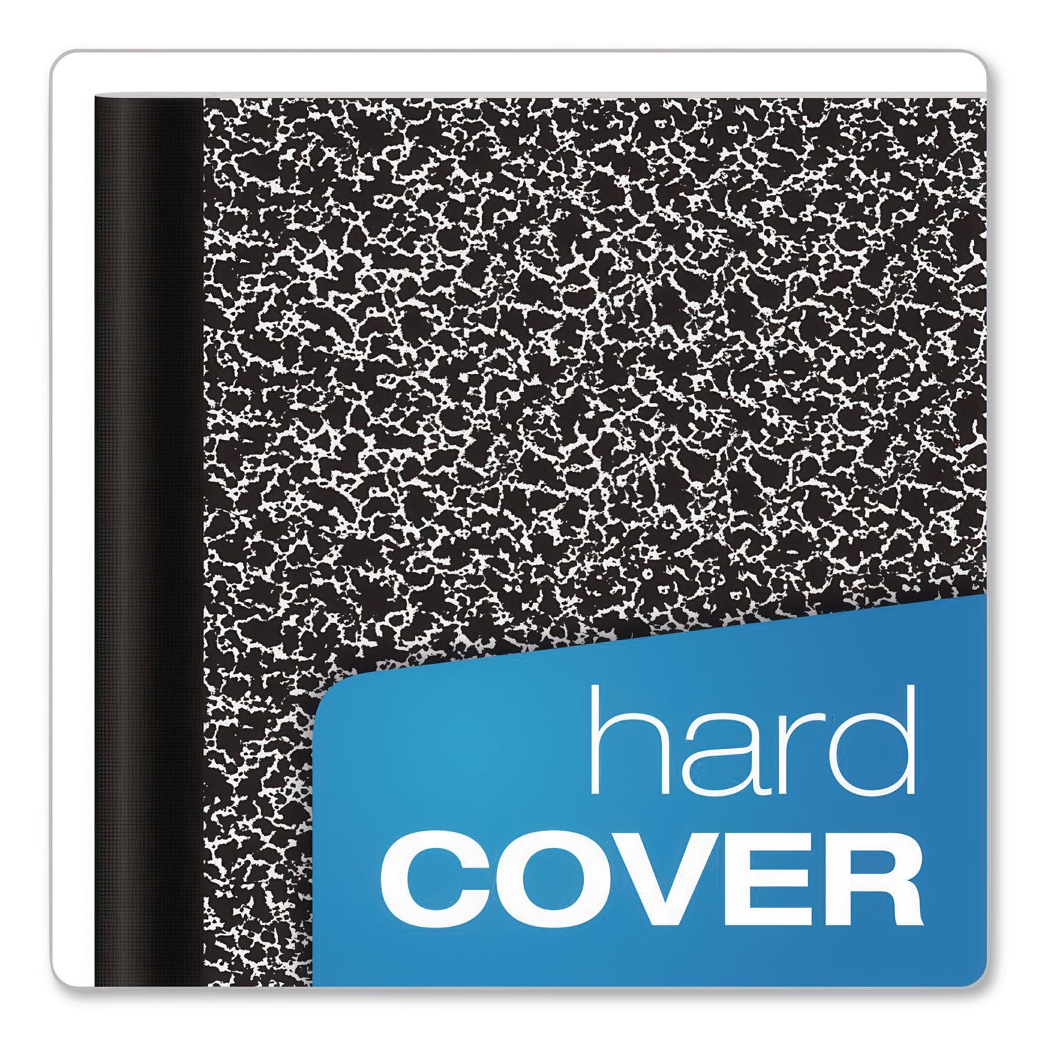 Oxford Tops College-ruled Composition Notebook - 80 Sheets - Stitched - 7 7/8" x 10" - White Paper - Black Marble Cover - 1 Each