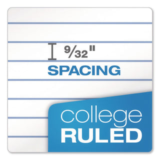 Oxford Tops College-ruled Composition Notebook - 80 Sheets - Stitched - 7 7/8" x 10" - White Paper - Black Marble Cover - 1 Each