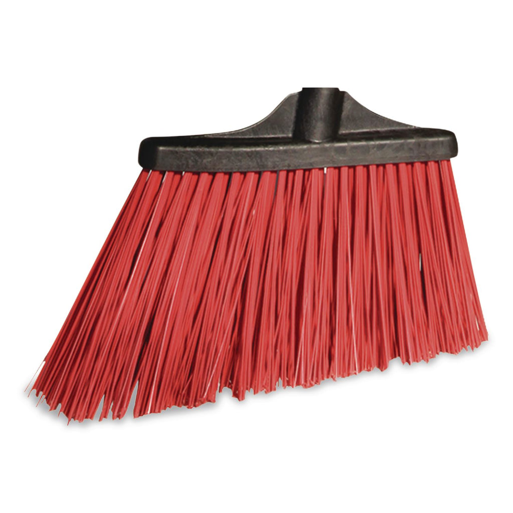 MaxiStrong Angle Broom, 56" Handle, Black, 6/Carton