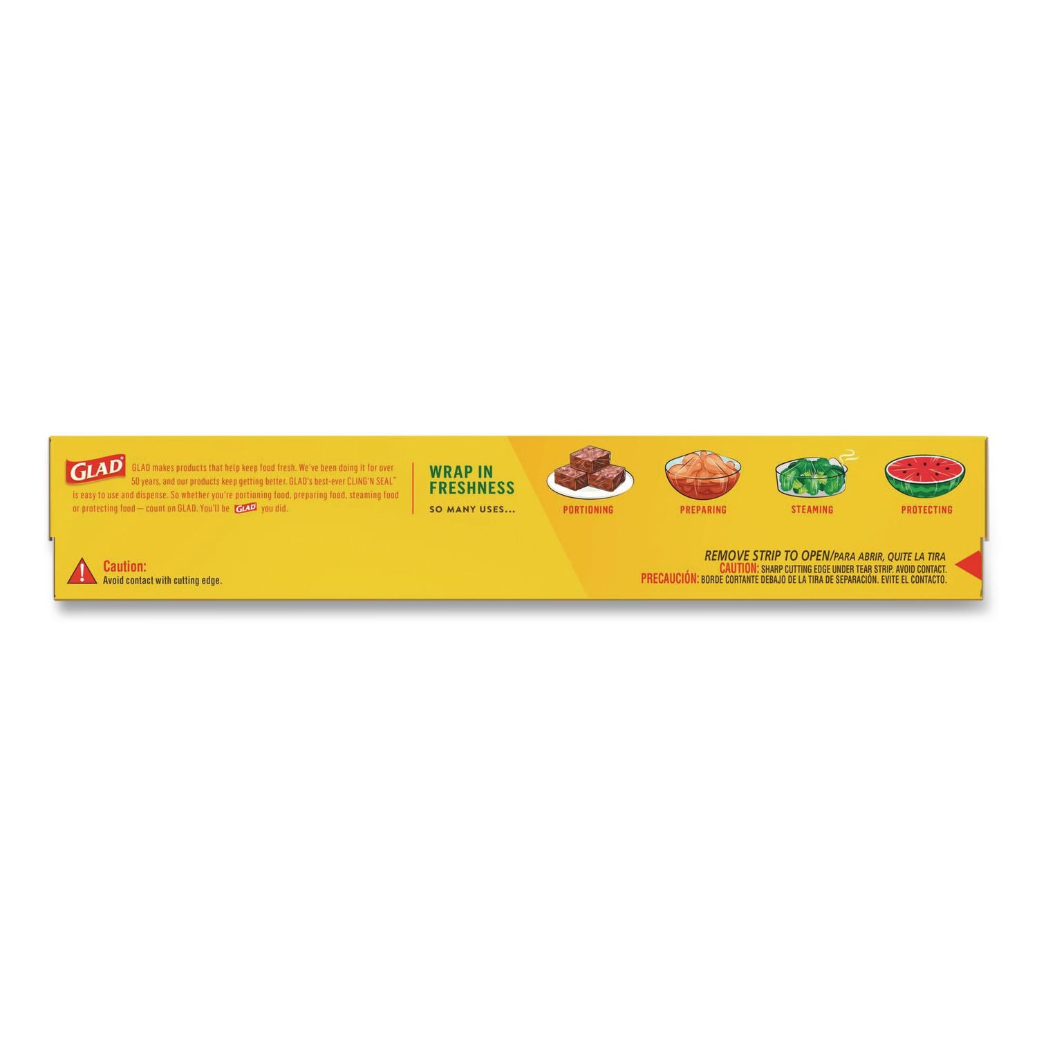 ClingWrap Plastic Wrap, 200 Square Foot Roll, Clear, 12 Rolls/Carton