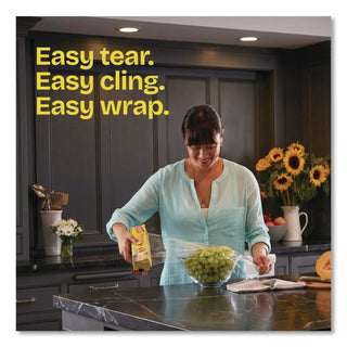 ClingWrap Plastic Wrap, 200 Square Foot Roll, Clear, 12 Rolls/Carton