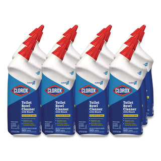 Toilet Bowl Cleaner with Bleach, Fresh Scent, 24 oz Bottle, 12/Carton