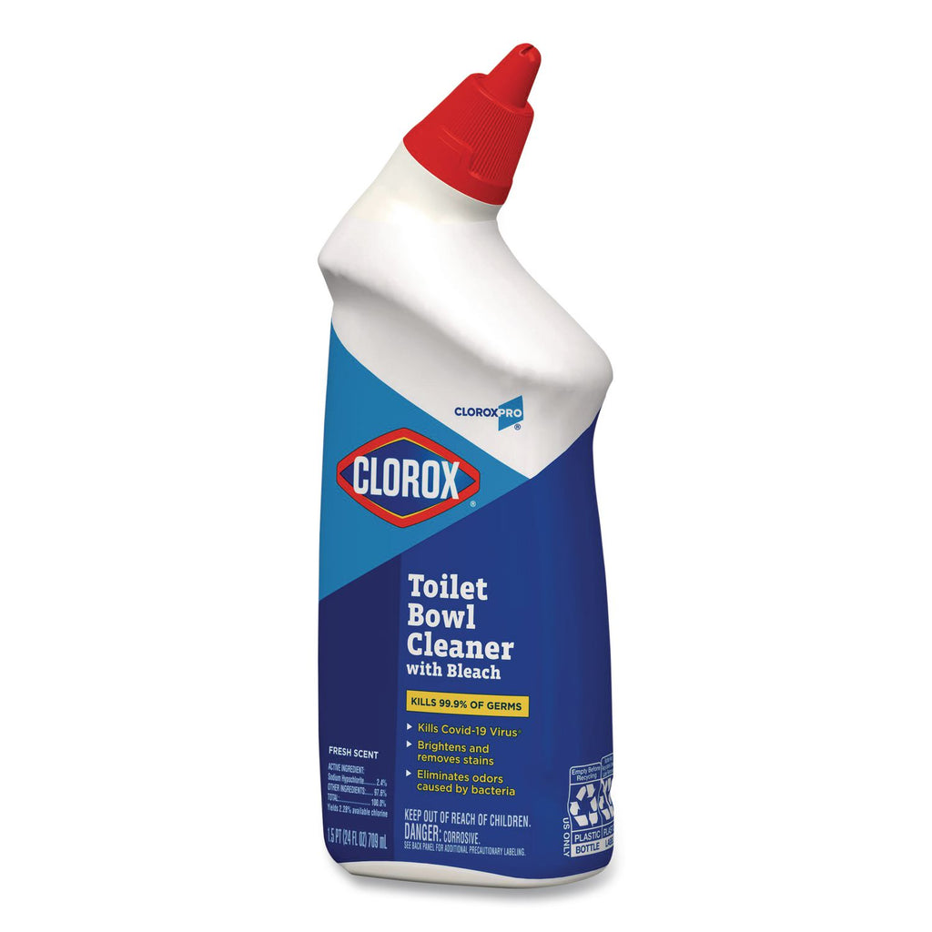 Toilet Bowl Cleaner with Bleach, Fresh Scent, 24oz Bottle