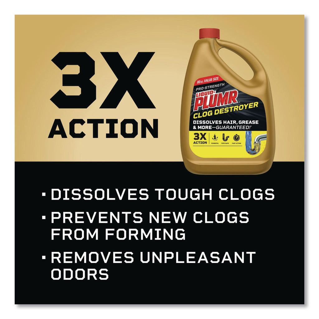 Clog Destroyer + PipeGuard, Gel, 80 oz