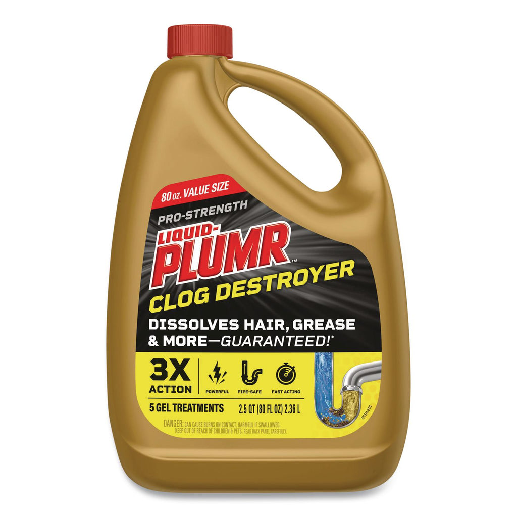 Clog Destroyer + PipeGuard, Gel, 80 oz