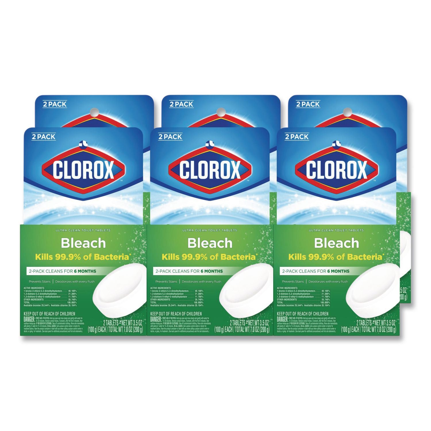 Automatic Toilet Bowl Cleaner, 3.5 oz Tablet, 2/Pack, 6 Packs/Carton