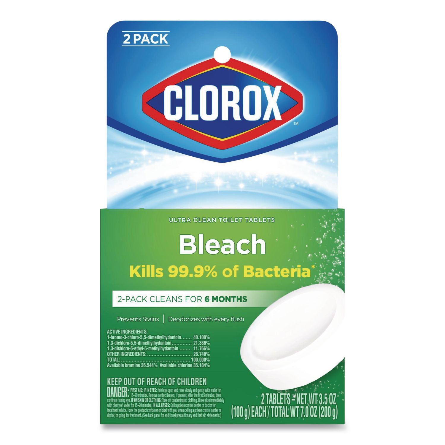 Automatic Toilet Bowl Cleaner, 3.5 oz Tablet, 2/Pack