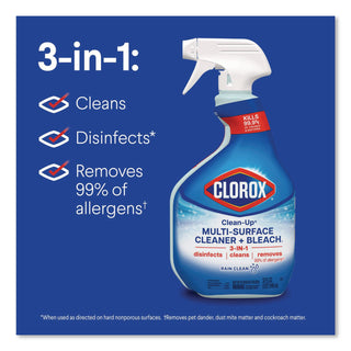 Clean-Up Cleaner + Bleach, 32 oz Spray Bottle, Fresh Scent, 9/Carton