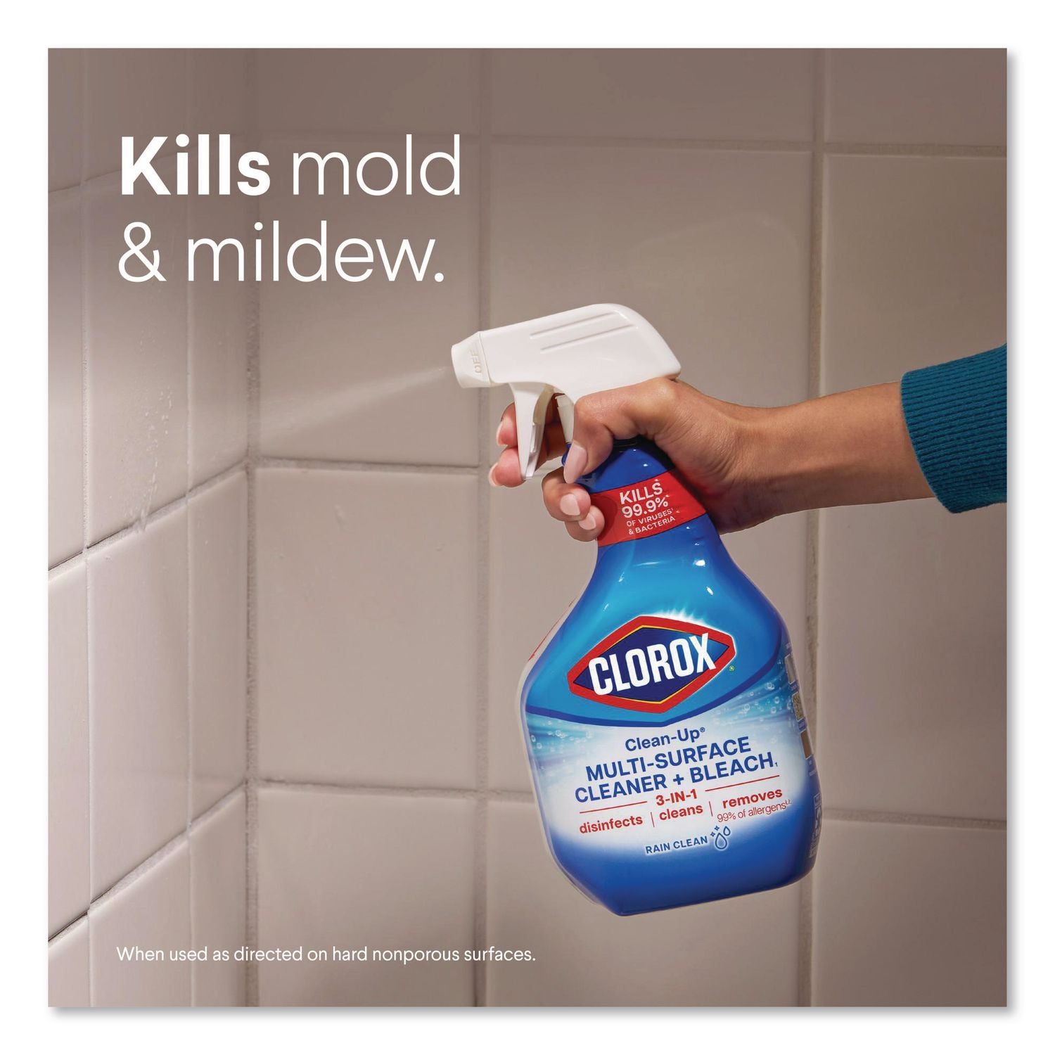 Clean-Up Cleaner + Bleach, 32 oz Spray Bottle, Fresh Scent, 9/Carton