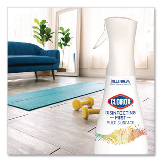 Clorox Disinfecting, Sanitizing, and Antibacterial Mist - 16 fl oz (0.5 quart) - Eucalyptus Peppermint Scent - 1 Each - Non-aerosol, Bleach-free - White