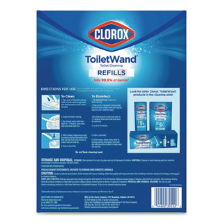 Disinfecting ToiletWand Refill Heads, Blue/White, 20/Pack