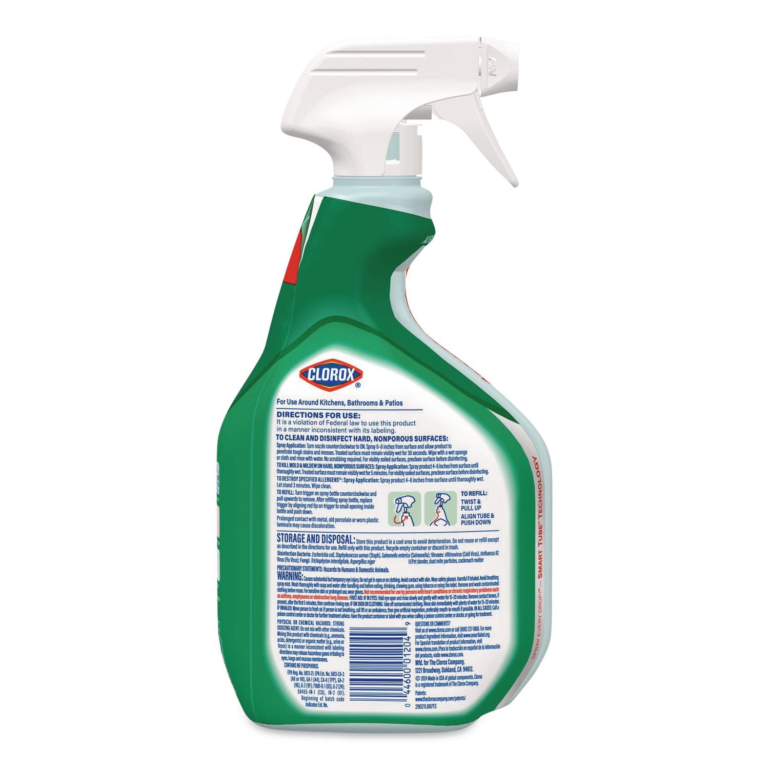 Clean-Up Cleaner + Bleach, Original, 32 oz Spray Bottle, 9/Carton