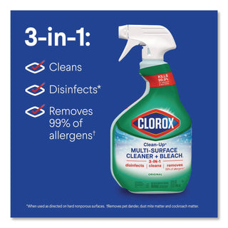 Clean-Up Cleaner + Bleach, Original, 32 oz Spray Bottle, 9/Carton