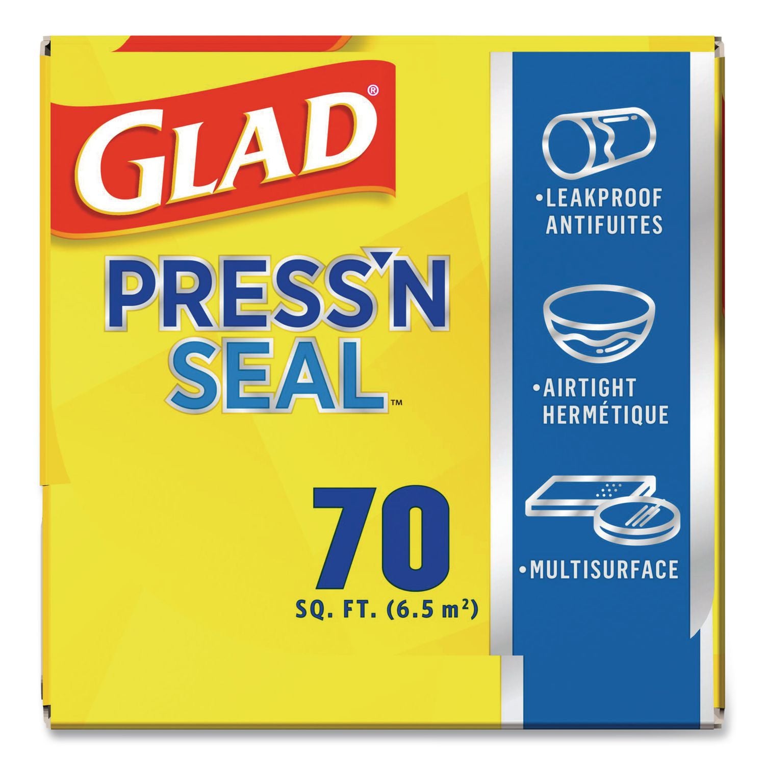 Press'n Seal Food Plastic Wrap, 70 Square Foot Roll, 12 Rolls/Carton