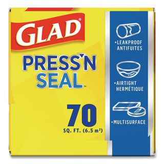 Press'n Seal Food Plastic Wrap, 70 Square Foot Roll, 12 Rolls/Carton