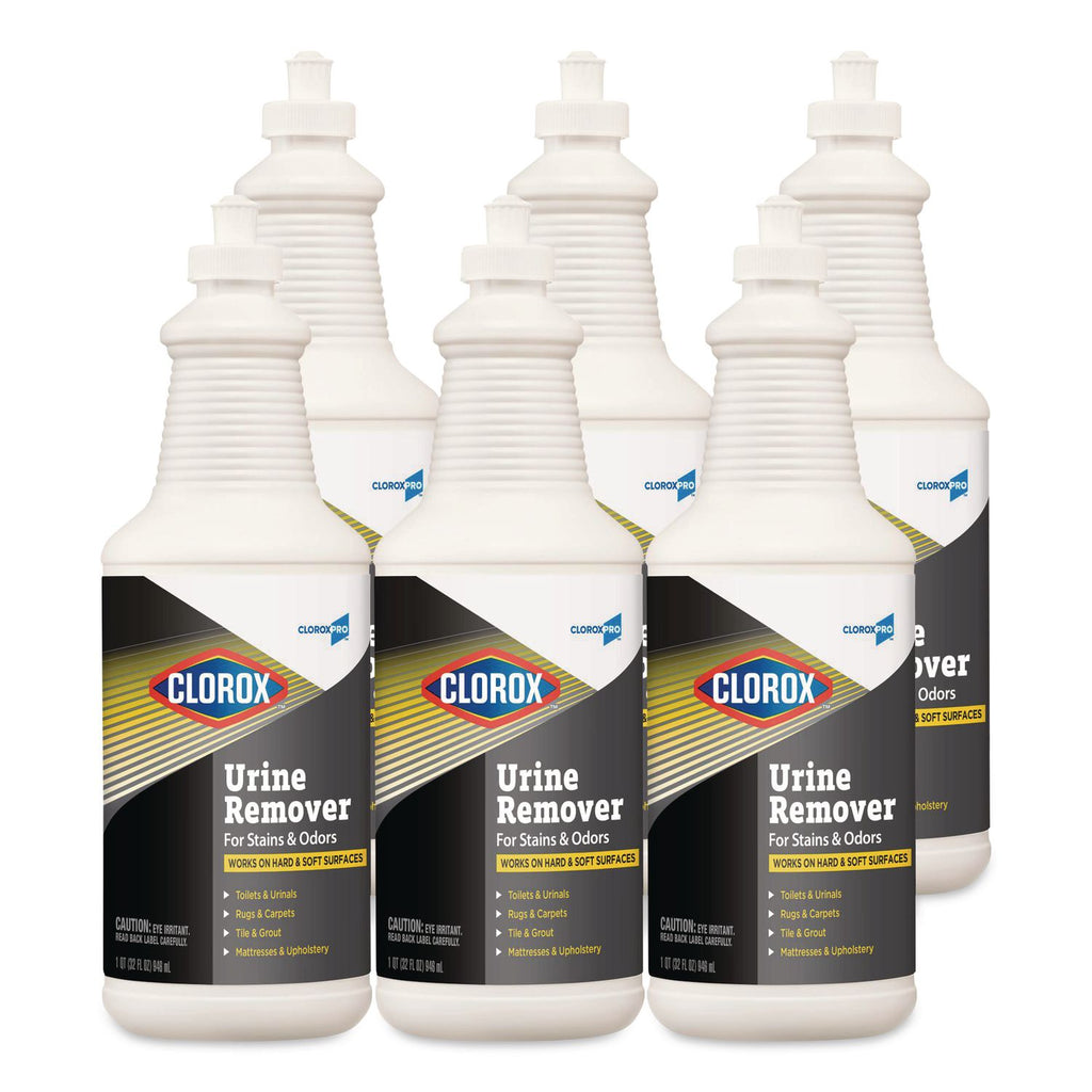 Urine Remover for Stains and Odors, 32 oz Pull top Bottle, 6/Carton