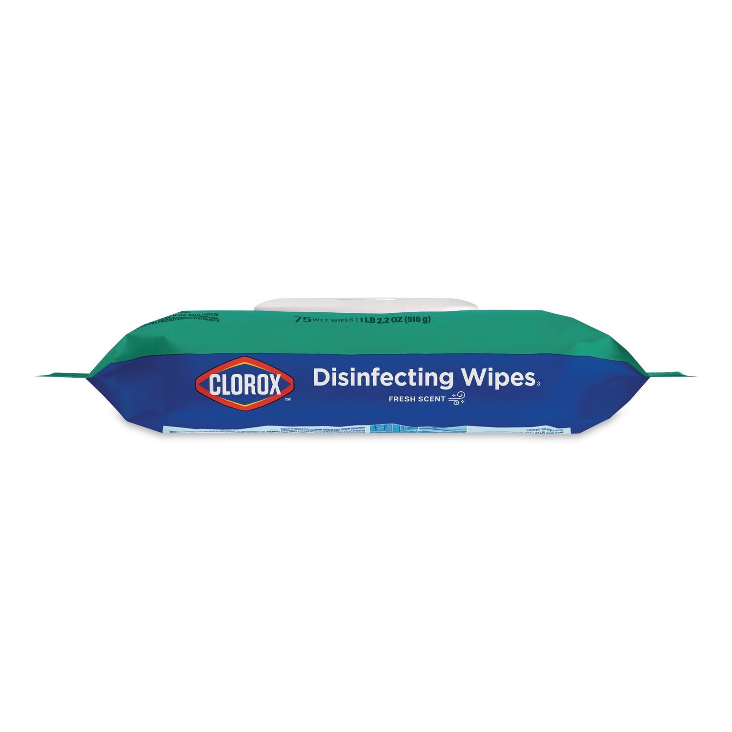 Disinfecting Wipes, Easy Pull Pack, 1-Ply, 8 x 7, Fresh Scent, White, 75 Towels/Box, 6 Boxes/Carton