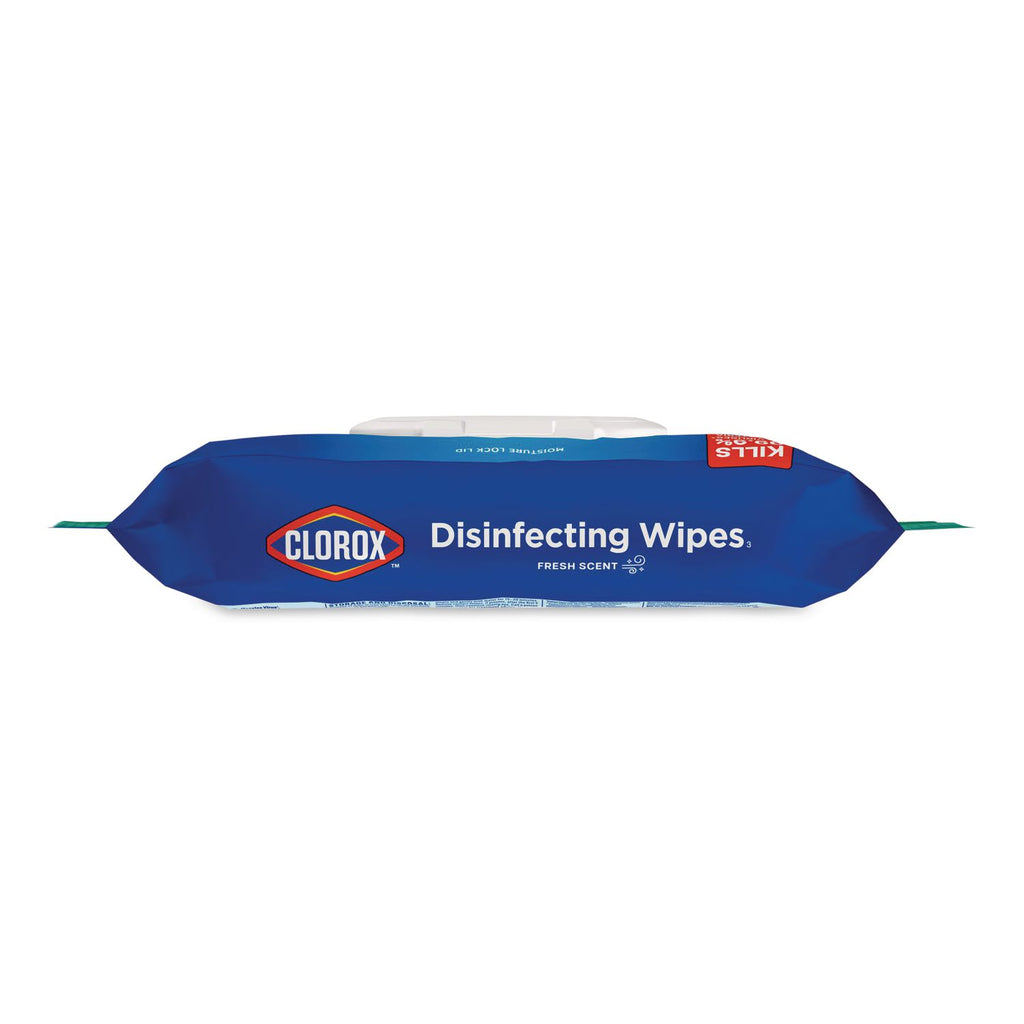 Disinfecting Wipes, Easy Pull Pack, 1-Ply, 8 x 7, Fresh Scent, White, 75 Towels/Box, 6 Boxes/Carton