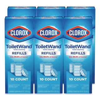 Disinfecting ToiletWand Refill Heads, Blue/White, 10/Pack, 6 Packs/Carton