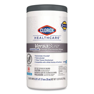 VersaSure Cleaner Disinfectant Wipes, 1-Ply, 8 x 6.75, Original Scent, White, 85 Towels/Can