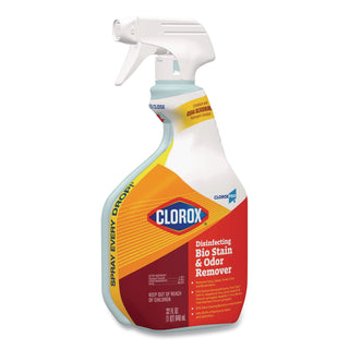 Disinfecting Bio Stain and Odor Remover, Fragranced, 32 oz Spray Bottle, 9/Carton
