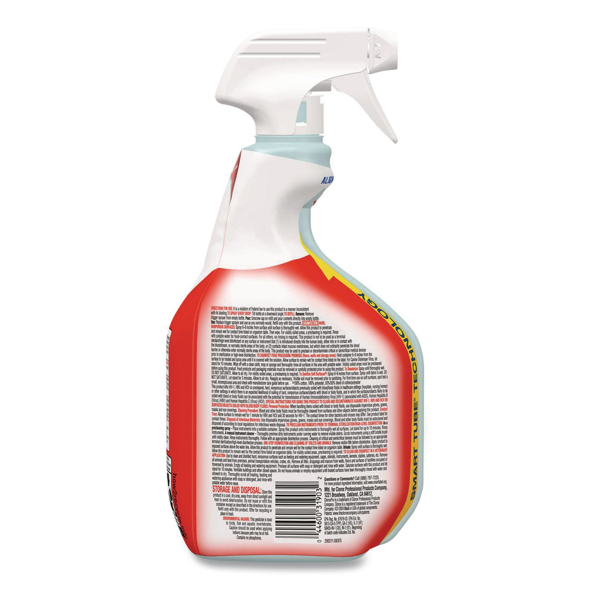 Disinfecting Bio Stain and Odor Remover, Fragranced, 32 oz Spray Bottle, 9/Carton
