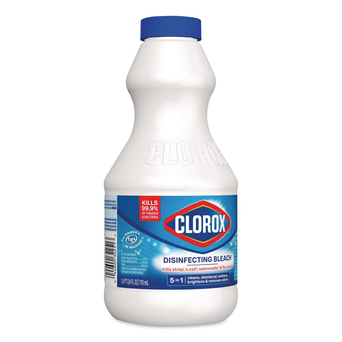 Regular Bleach with CloroMax Technology, 24 oz Bottle, 12/Carton