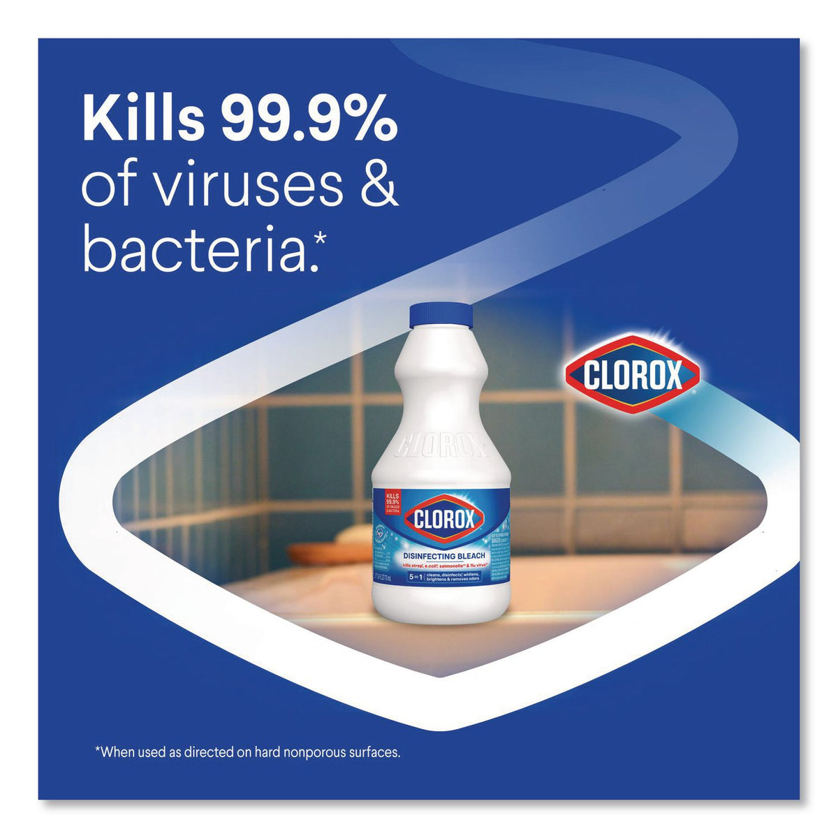 Regular Bleach with CloroMax Technology, 24 oz Bottle, 12/Carton