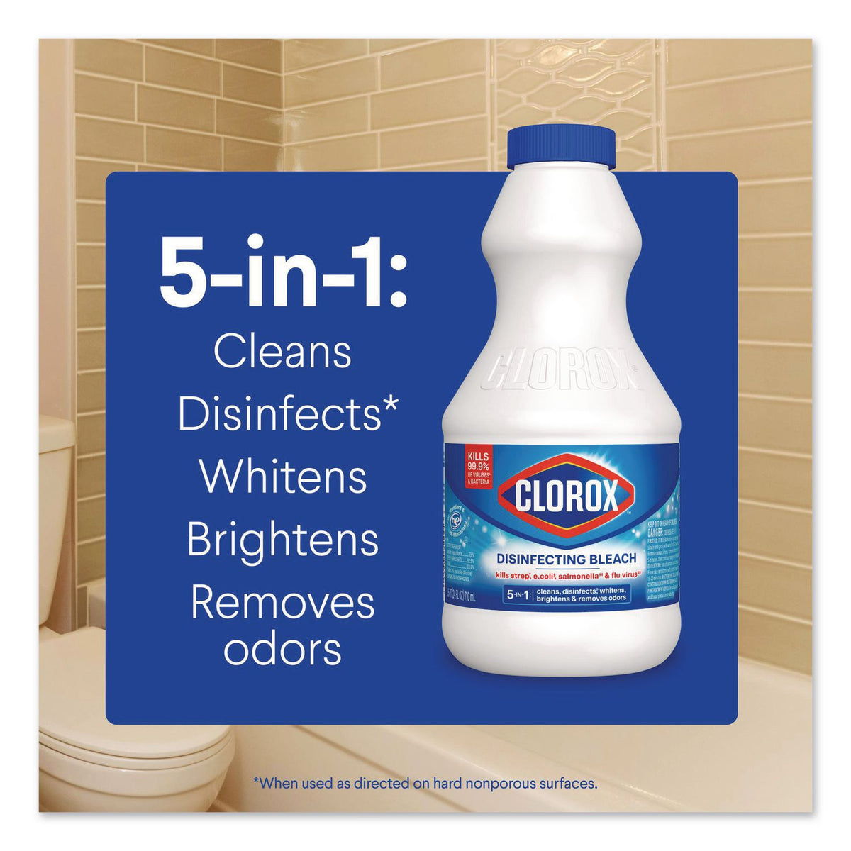 Regular Bleach with CloroMax Technology, 24 oz Bottle, 12/Carton