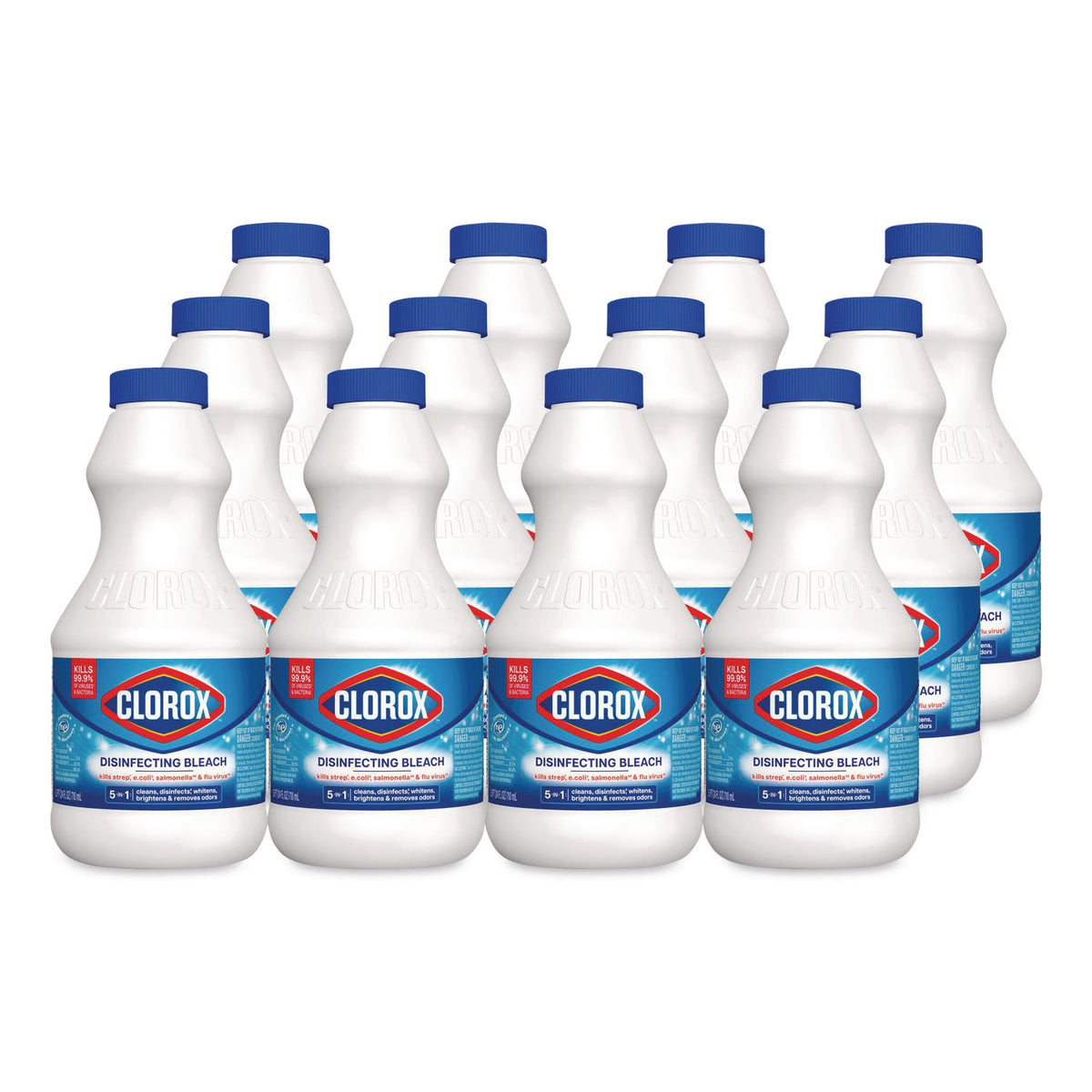 Regular Bleach with CloroMax Technology, 24 oz Bottle, 12/Carton