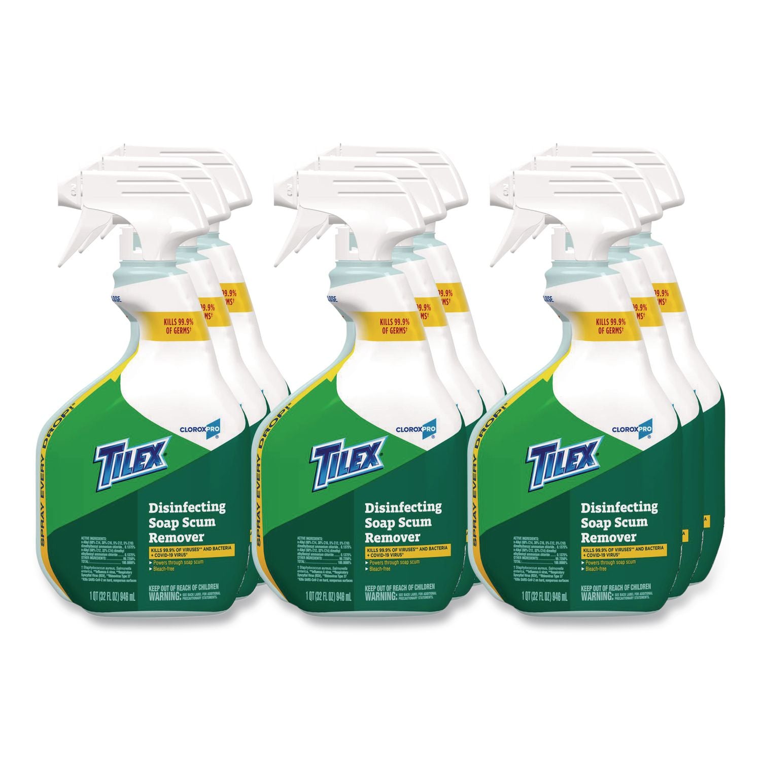 Soap Scum Remover and Disinfectant, 32 oz Smart Tube Spray, 9/Carton